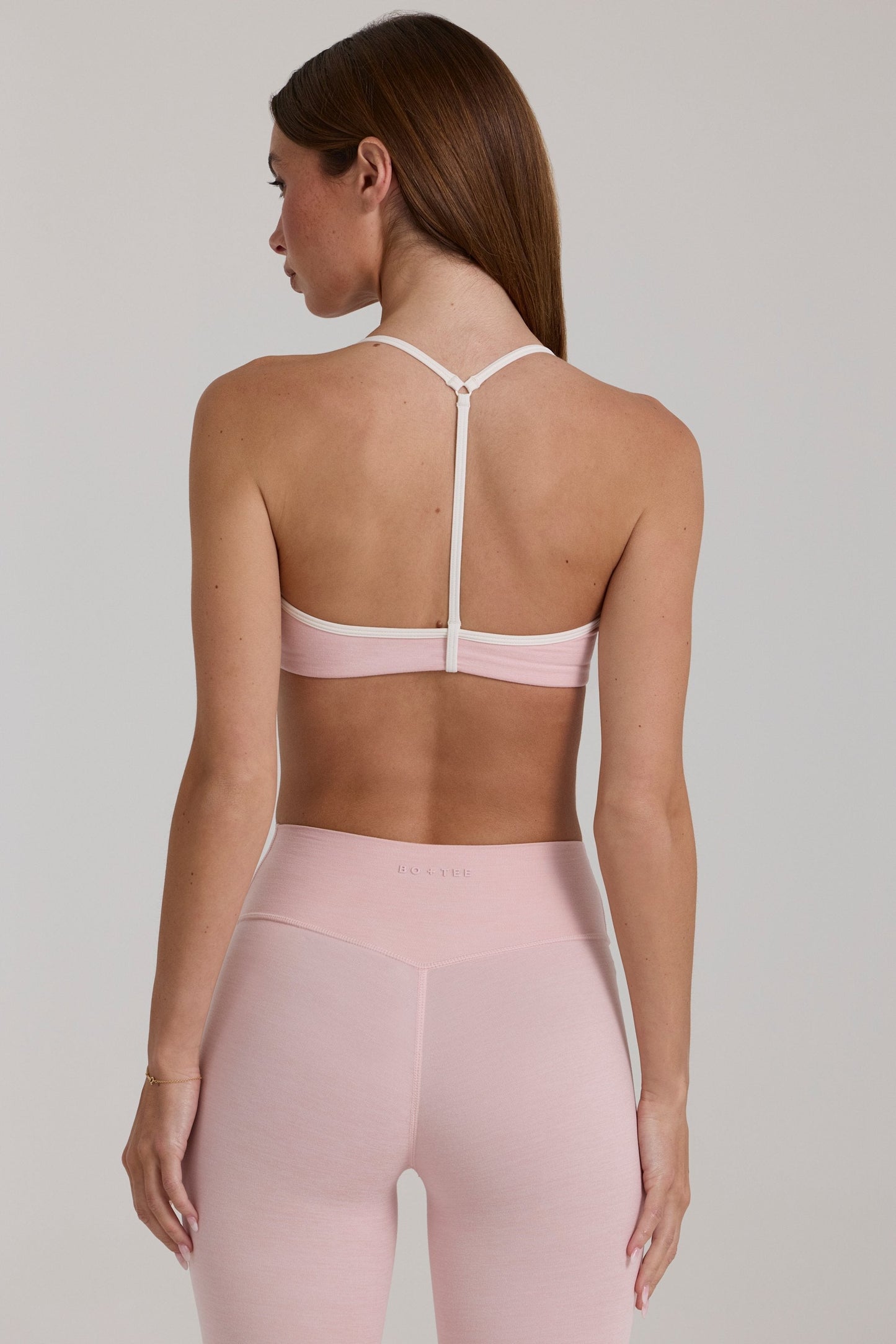 Soft Active Sports Bra in Blush Marl