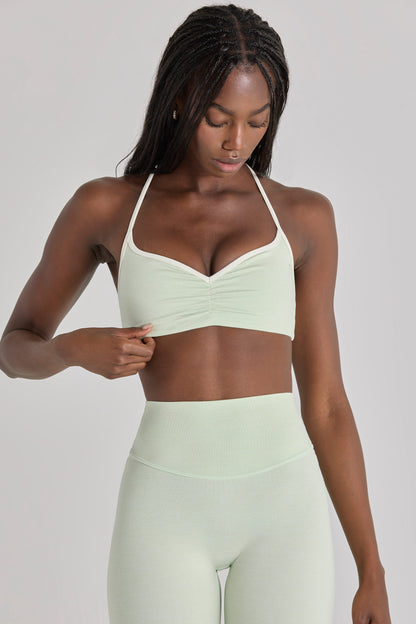 Soft Active Sports Bra in Sage Marl